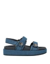 Tory Burch Kira Denim Dual-band Sport Sandals In Blue