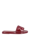 Tory Burch Woman Sandals Burgundy Size 7 Leather In Red