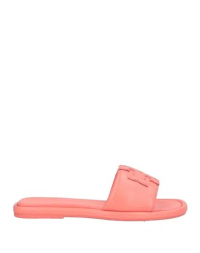 Tory Burch Woman Sandals Coral Size 8 Leather