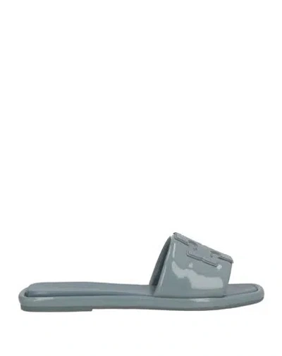 Tory Burch Woman Sandals Grey Size 6 Leather