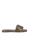Tory Burch Double T Burch Slide In Toasted Sesame