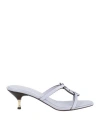 Tory Burch Woman Sandals Lilac Size 6 Calfskin In Purple