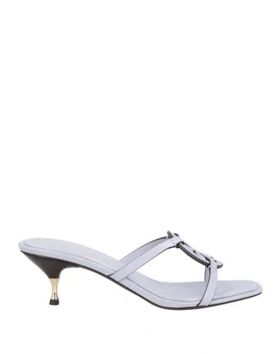 Tory Burch Woman Sandals Lilac Size 6 Calfskin In Purple