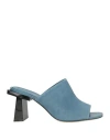 Tory Burch Woman Sandals Slate Blue Size 9.5 Leather