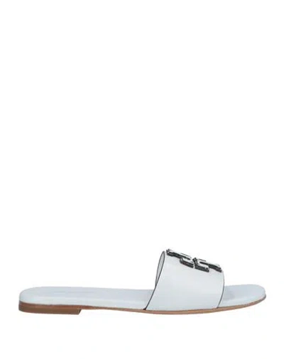 Tory Burch Woman Sandals White Size 5 Leather