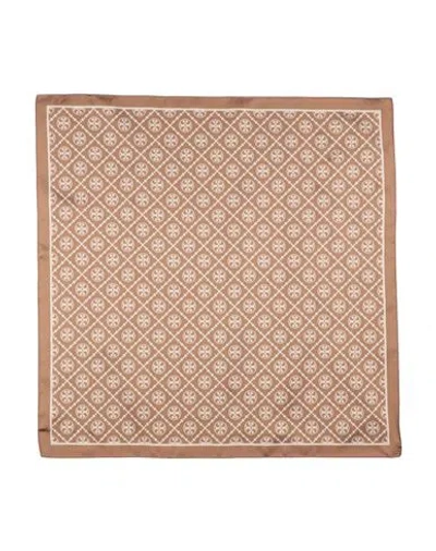 Tory Burch Woman Scarf Light Brown Size - Polyester, Silk In Neutral