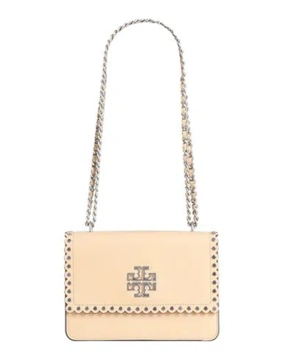 Tory Burch Woman Shoulder Bag Beige Size - Leather In Sand