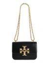 Tory Burch Small Eleanor Pebbled Leather Convertible Shoulder Bag In Black