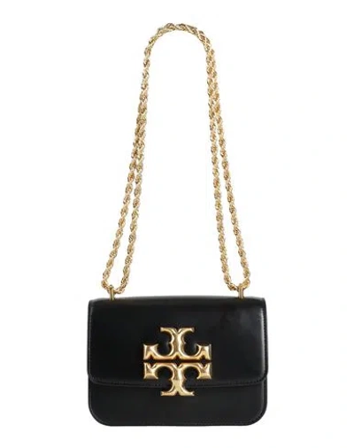 Tory Burch Small Eleanor Pebbled Leather Convertible Shoulder Bag In Black