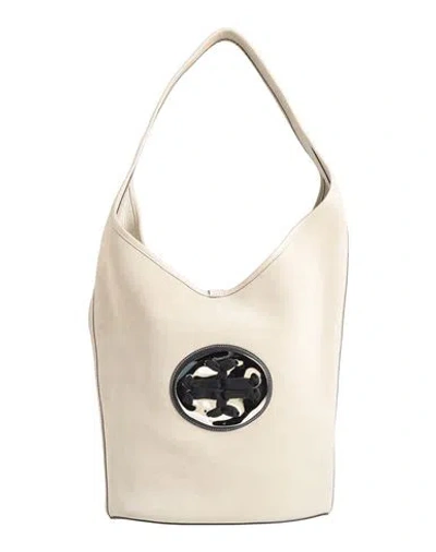 Tory Burch Woman Shoulder Bag Cream Size - Leather In White