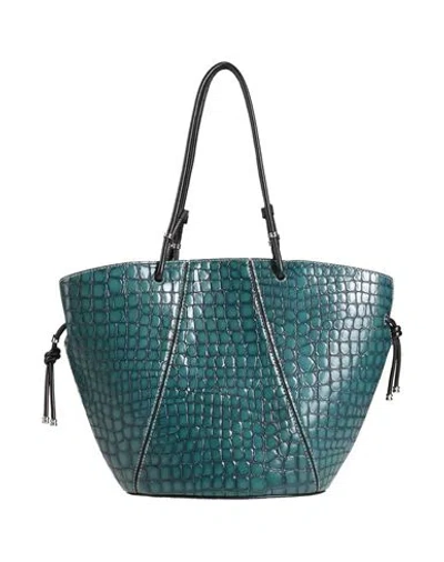 Tory Burch Woman Shoulder Bag Deep Teal Size - Leather In Green