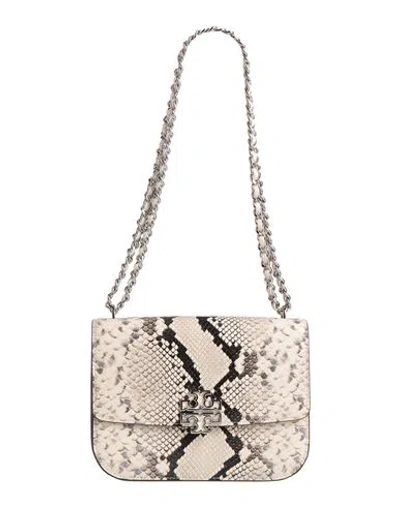 Tory Burch Woman Shoulder Bag Ivory Size - Leather In White