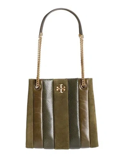 Tory Burch Woman Shoulder Bag Military Green Size - Leather