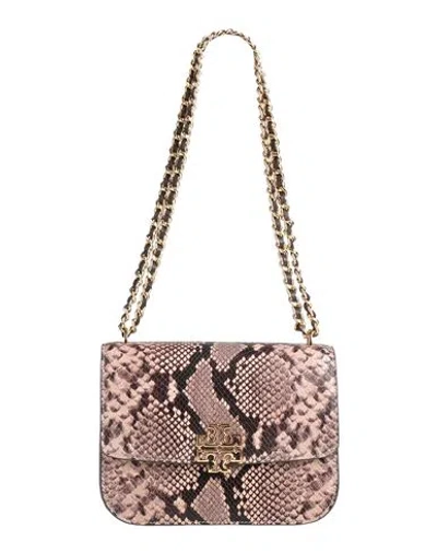 Tory Burch Woman Shoulder Bag Taupe Size - Leather In Gray