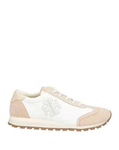 Tory Burch Woman Sneakers Beige Size 7 Leather, Textile Fibers In Neutral