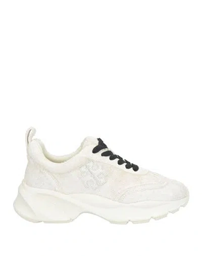 Tory Burch Woman Sneakers Ivory Size 7.5 Leather In White