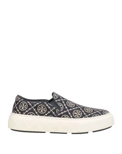 Tory Burch Woman Sneakers Midnight Blue Size 8 Textile Fibers