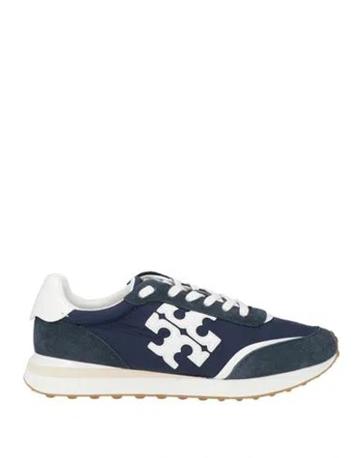 Tory Burch Woman Sneakers Navy Size 9.5 Textile Fibers In Blue