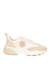 Tory Burch Woman Sneakers Sand Size 5 Textile Fibers, Soft Leather In Beige