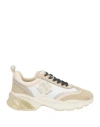 Tory Burch Woman Sneakers Sand Size 6.5 Leather, Textile Fibers In Beige