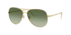 Tory Burch Ty6114 Aviator Metal Sunglasses In Green Gradient