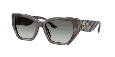 Tory Burch Woman Sunglass Ty7187u In Grey Gradient