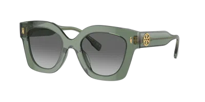 Tory Burch Woman Sunglass Ty7201u In Light Grey Gradient Dark Grey