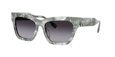 Tory Burch Woman Sunglass Ty7208u In Light Grey Gradient Dark Grey