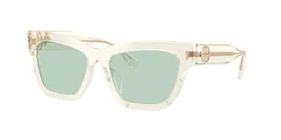 Tory Burch Woman Sunglass Ty7208u In Photo Green To Dk Green