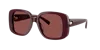 Tory Burch 53mm Gradient Square Sunglasses In Burgundy