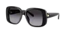 Tory Burch Pierced Oversized Square Sunglasses In Black
