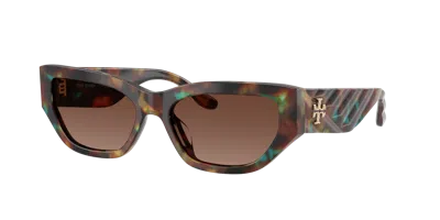 Tory Burch Woman Sunglasses Ty7240u In Polarised Light Brown Gradient