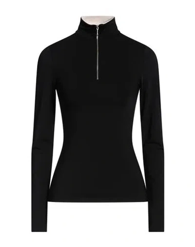 Tory Burch Woman T-shirt Black Size L Polyamide, Elastane