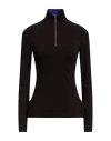 Tory Burch Woman T-shirt Dark Brown Size L Polyamide, Elastane In Brown
