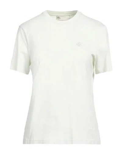 Tory Burch Woman T-shirt Light Green Size L Cotton