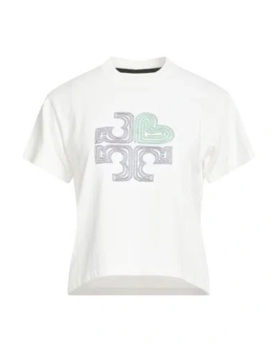 Tory Burch Woman T-shirt Off White Size Xs Cotton, Polyester