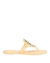 Tory Burch Woman Thong Sandal Apricot Size 7 Leather In Orange