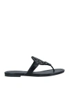 Tory Burch Woman Thong Sandal Black Size 6 Soft Leather In Black