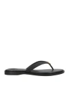Tory Burch Woman Thong Sandal Black Size 6.5 Calfskin In Black