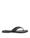 Tory Burch Woman Thong Sandal Black Size 6.5 Calfskin In Black