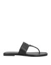 Tory Burch Woman Thong Sandal Black Size 8 Calfskin