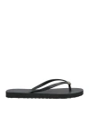 Tory Burch Woman Thong Sandal Black Size 8 Rubber In Black