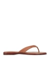 Tory Burch Woman Thong Sandal Brown Size 7 Calfskin