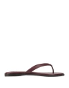 Tory Burch Woman Thong Sandal Burgundy Size 8.5 Calfskin
