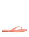Tory Burch Woman Thong Sandal Coral Size 6 Goat Skin