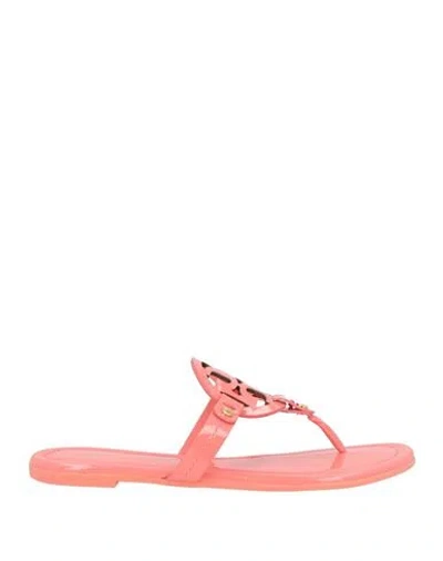 TORY BURCH TORY BURCH WOMAN THONG SANDAL CORAL SIZE 6.5 LEATHER