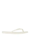 Tory Burch Woman Thong Sandal Ivory Size 5 Rubber In White