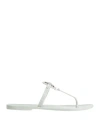 Tory Burch Woman Thong Sandal Light Grey Size 5 Rubber In Grey