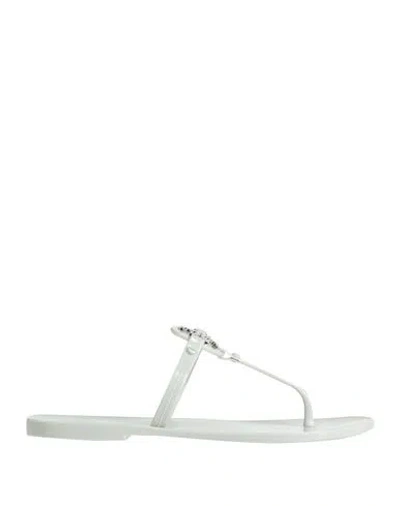 Tory Burch Woman Thong Sandal Light Grey Size 5 Rubber