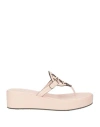Tory Burch Woman Thong Sandal Light Pink Size 6.5 Leather In Multi